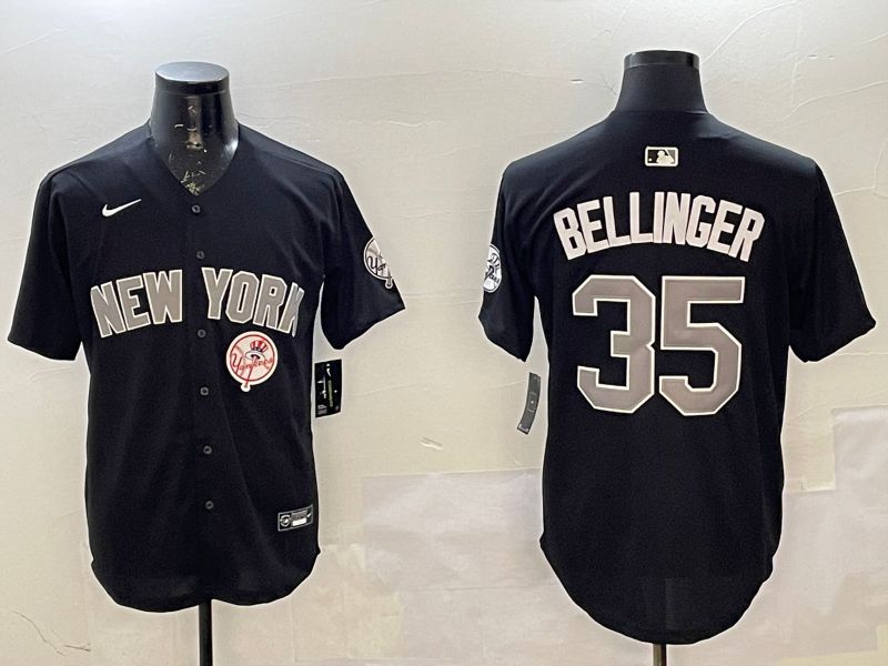 Men New York Yankees #35 Bellinger Black Game 2025 Nike MLB Jersey style 02252->miami marlins->MLB Jersey